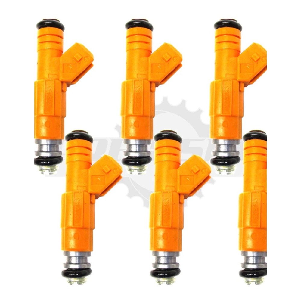 Vevor 6pc Fuel Injectors Set 0280155710 Orange for Jeep Cherokee 4.0L V6 EV1